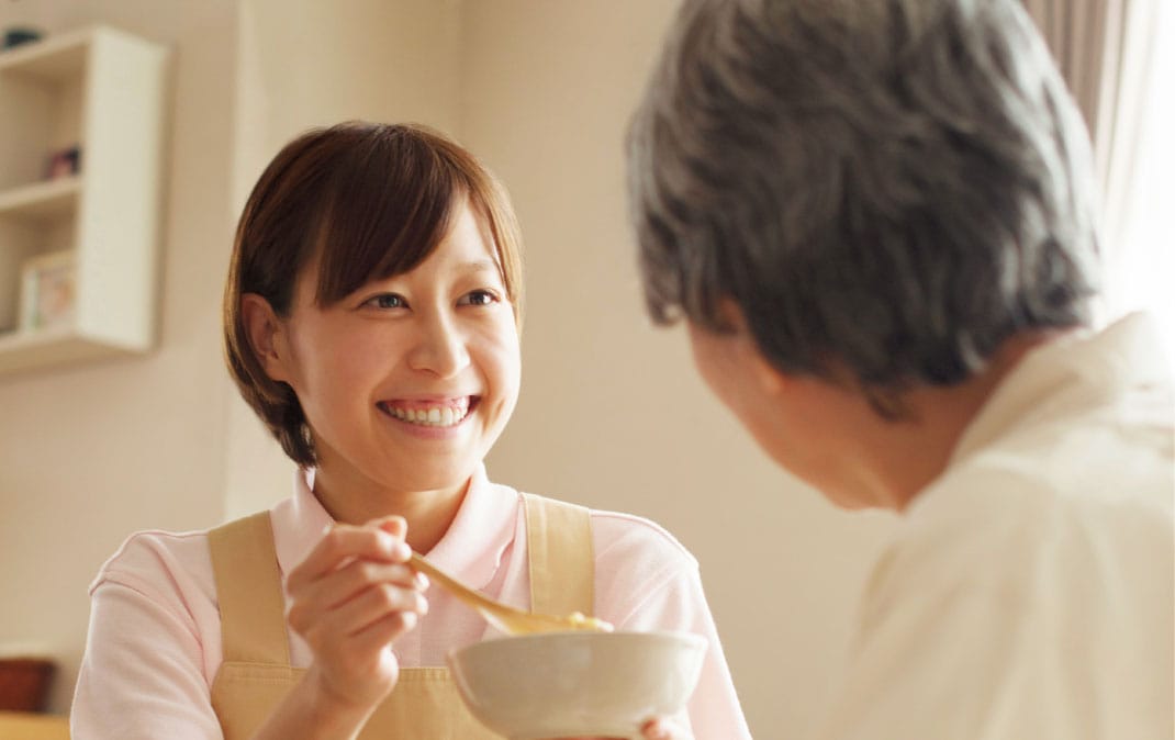 介護している様子